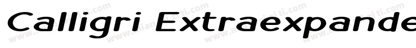 Calligri ExtraexpandedBoldIt字体转换
